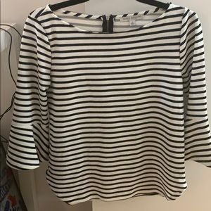 Cute navy and white striped top